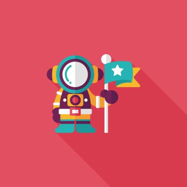 Uzun Gölge, eps10 ile uzay astronot düz simgesi