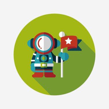 Uzun Gölge, eps10 ile uzay astronot düz simgesi