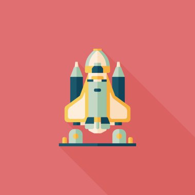 Uzun Gölge, eps10 ile alan roket düz simgesi