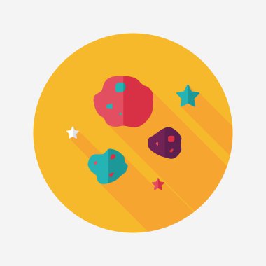 Uzun Gölge, eps10 ile alan göktaşı düz simgesi