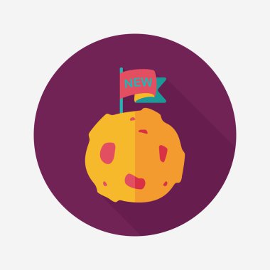 Uzun Gölge, eps10 ile alan gezegen düz simgesi