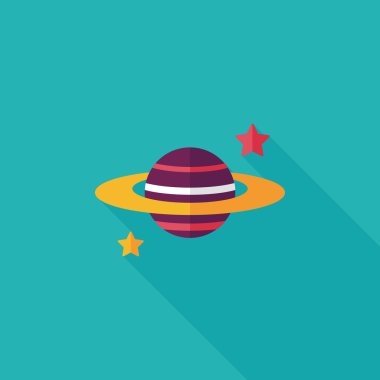 Uzun Gölge, eps10 ile alan gezegen düz simgesi