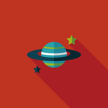 Uzun Gölge, eps10 ile alan gezegen düz simgesi