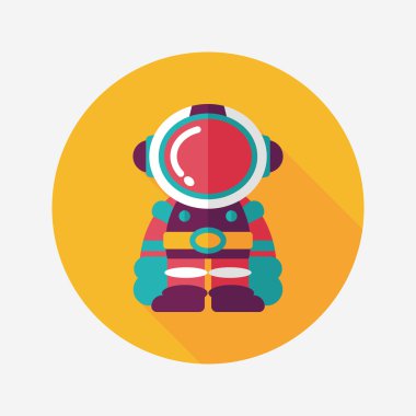 Uzun Gölge, eps10 ile uzay astronot düz simgesi