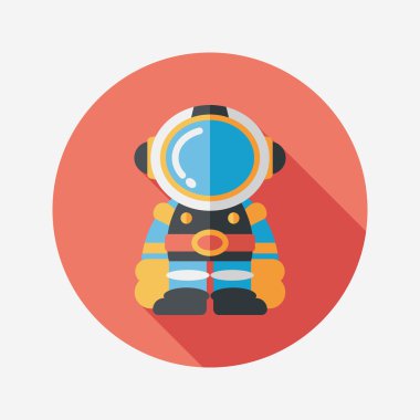 Uzun Gölge, eps10 ile uzay astronot düz simgesi