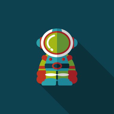 Uzun Gölge, eps10 ile uzay astronot düz simgesi