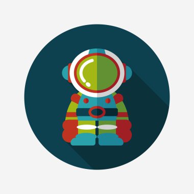 Uzun Gölge, eps10 ile uzay astronot düz simgesi