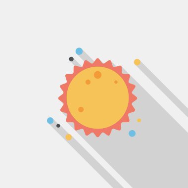 Uzun Gölge, eps10 ile alan güneş düz simgesi