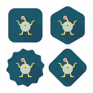 Uzun Gölge, eps10 alanı yabancı düz simgesiyle