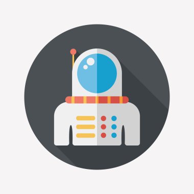 Uzun Gölge, eps10 ile uzay astronot düz simgesi