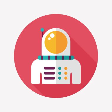 Uzun Gölge, eps10 ile uzay astronot düz simgesi