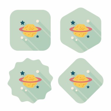 Uzun Gölge, eps10 ile alan gezegen düz simgesi