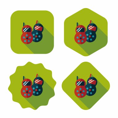 Uzun Gölge, eps10 telsiz düz simgesi