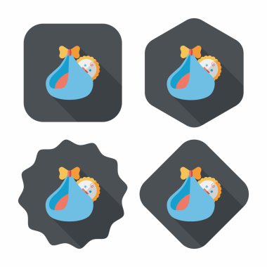 Bebek uzun gölge, eps10 düz simgesiyle