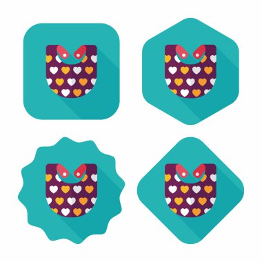 Bebek önlüğü uzun gölge, eps 10 düz simgesiyle