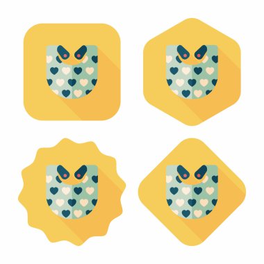 Bebek önlüğü uzun gölge, eps 10 düz simgesiyle