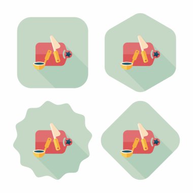 Uzun Gölge, eps10 ile kesme oyuncak düz simgesi