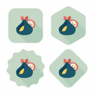 Bebek uzun gölge, eps10 düz simgesiyle