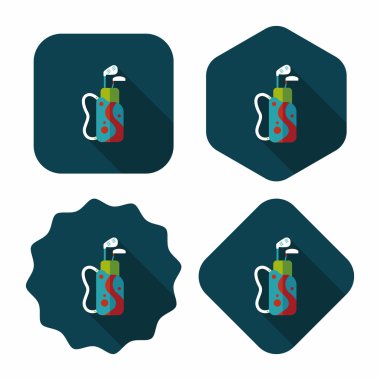 Uzun Gölge, eps10 Golf düz simgesi