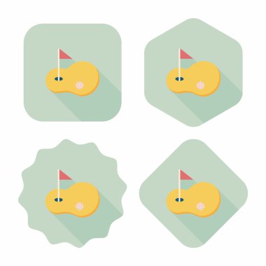 Uzun Gölge, eps10 Golf düz simgesi