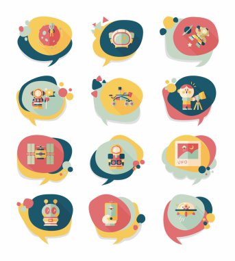 Alan konuşma balonu düz tasarım arka plan ayarlamak, eps10