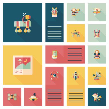 Uzay UI düz tasarım arka plan ayarlamak, eps10