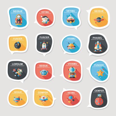 Alan konuşma balonu düz tasarım arka plan ayarlamak, eps10