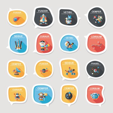 Alan konuşma balonu düz tasarım arka plan ayarlamak, eps10