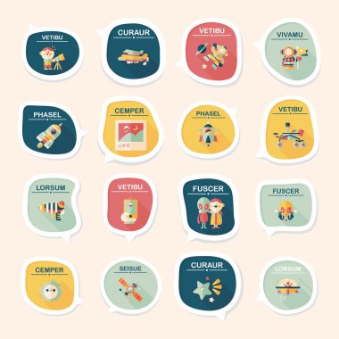 Alan konuşma balonu düz tasarım arka plan ayarlamak, eps10