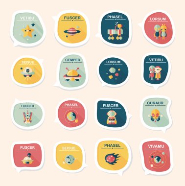 Alan konuşma balonu düz tasarım arka plan ayarlamak, eps10