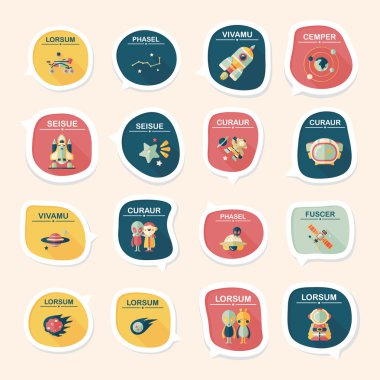 Alan konuşma balonu düz tasarım arka plan ayarlamak, eps10