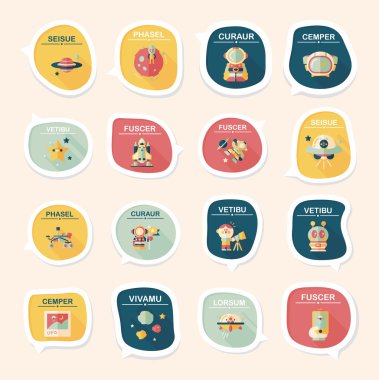 Alan konuşma balonu düz tasarım arka plan ayarlamak, eps10