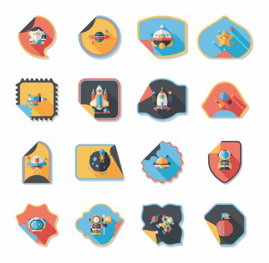 Alan etiketleri düz tasarım arka plan kümesi, eps10 banner