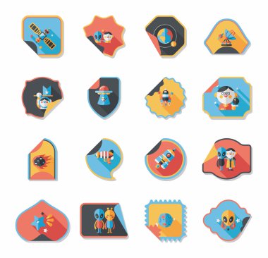 Alan etiketleri düz tasarım arka plan kümesi, eps10 banner