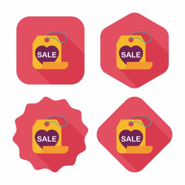 Uzun Gölge, eps10 ile Sevgililer Günü Satılık düz simgesi