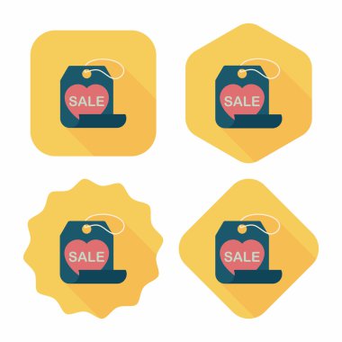 Uzun Gölge, eps10 ile Sevgililer Günü Satılık düz simgesi