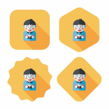 Uzun Gölge, eps10 ile Sevgililer günü çocuk düz simgesi