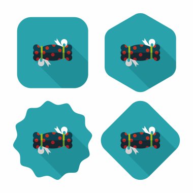 düz uzun gölge, eps10 bir simgeyle tatlılar ve şekerler