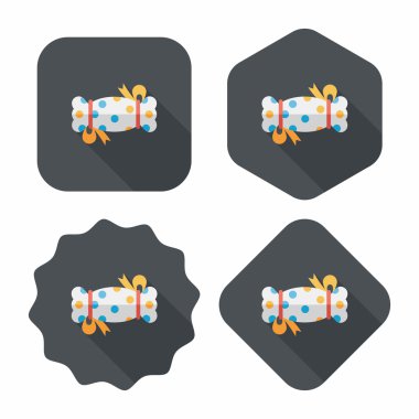 düz uzun gölge, eps10 bir simgeyle tatlılar ve şekerler