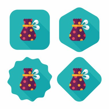 Uzun Gölge, eps10 hediye düz simgesi