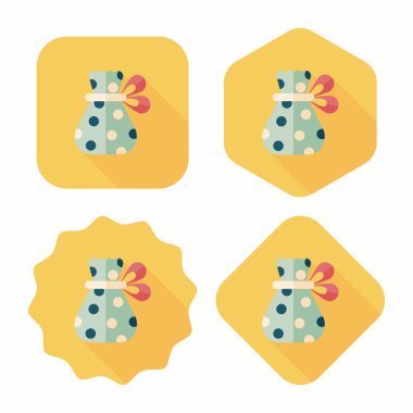 Uzun Gölge, eps10 hediye düz simgesi