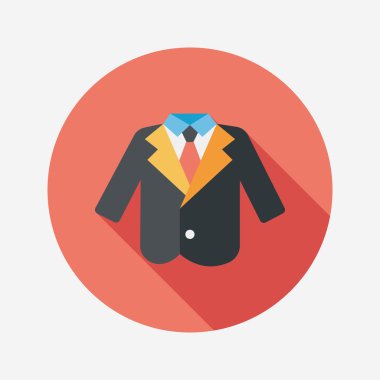 Düğün grom takım elbise düz simgesiyle uzun gölge, eps10