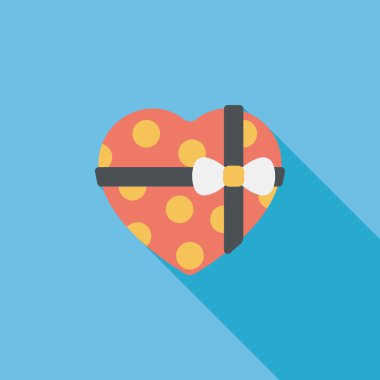 Düğün kutusu uzun gölge, eps10 ile çerezleri düz simgesinin