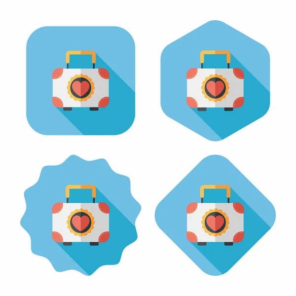 Boîte de mariage de biscuits icône plate avec ombre longue, eps10 — Image vectorielle