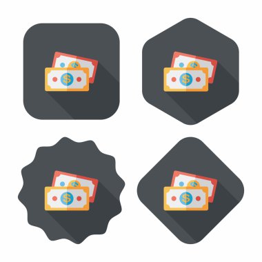 Uzun Gölge, eps10 ile alışveriş para nakit düz simgesi