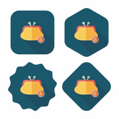 alışveriş çanta düz Simge Değiştir uzun gölge, eps10 ile