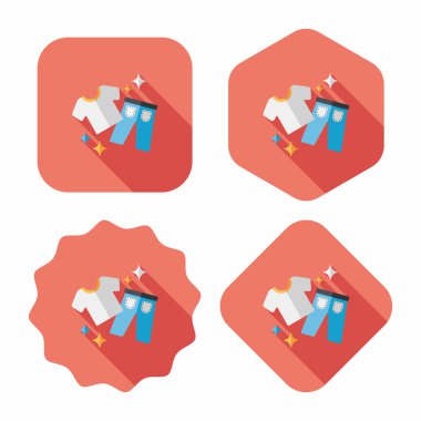 alışveriş giyim uzun gölge, eps10 düz simgesiyle