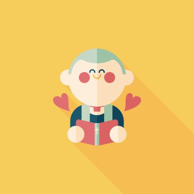 Düğün papazı uzun gölgeli düz ikon, bölüm 10, başkanlık ediyor. 