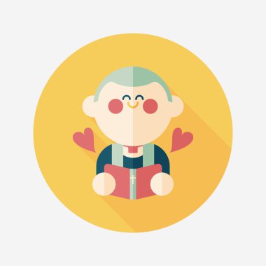 Düğün papazı uzun gölgeli düz ikon, bölüm 10, başkanlık ediyor. 