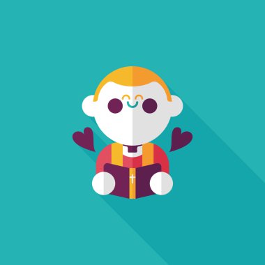 Düğün papazı uzun gölgeli düz ikon, bölüm 10, başkanlık ediyor. 